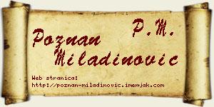 Poznan Miladinović vizit kartica